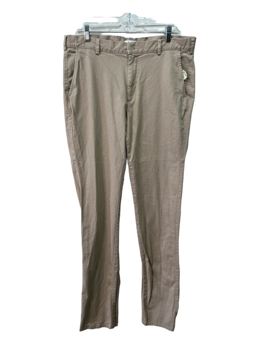 Peter Millar Size 34 Tan Cotton Blend Solid Khakis Men's Pants 34