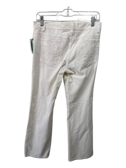 Tory Burch Size 28 Cream Cotton Blend Corduroy Mid Rise Zip & Button Pants Cream / 28