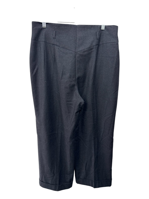 Escada Size M / 44 Black Wool pleat front Mid Rise Zip & Button Straight Pants Black / M / 44