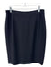 St John Size 10 Black Wool Blend Elastic Waist Knee Length Pencil Skirt Black / 10