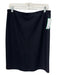 St John Collection Size 12 Black Wool Blend Textured Elastic Waist Pencil Skirt Black / 12
