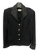 St John Evening Size 8 Black Wool Blend Cluster Rhinestone Buttons Jacket Black / 8