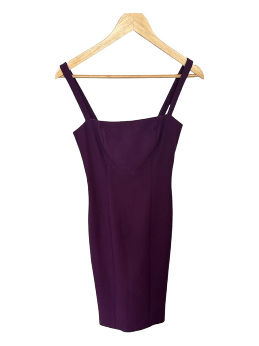 Cinq a Sept Size 2 Plum Polyester Blend Sleeveless Square Neck Midi slit Dress Plum / 2