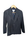 Lewit Size 4 Black & Navy Viscose Blend Long Sleeve Pinstripe One Button Blazer Black & Navy / 4