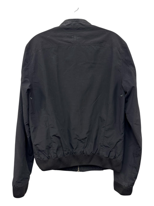 The Kooples Size S Black Synthetic Solid Windbreaker Zip Up Men's Jacket Black / S