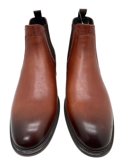 Robert Graham Shoe Size 10 Like New Brown Leather Solid Chelsea Boot Men's Shoes Brown / 10
