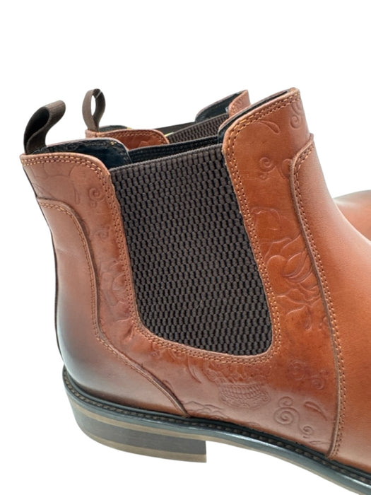 Robert Graham Shoe Size 10 Like New Brown Leather Solid Chelsea Boot Men's Shoes Brown / 10