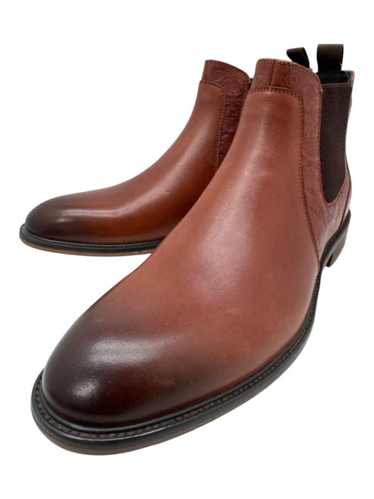 Robert Graham Shoe Size 10 Like New Brown Leather Solid Chelsea Boot Men's Shoes Brown / 10