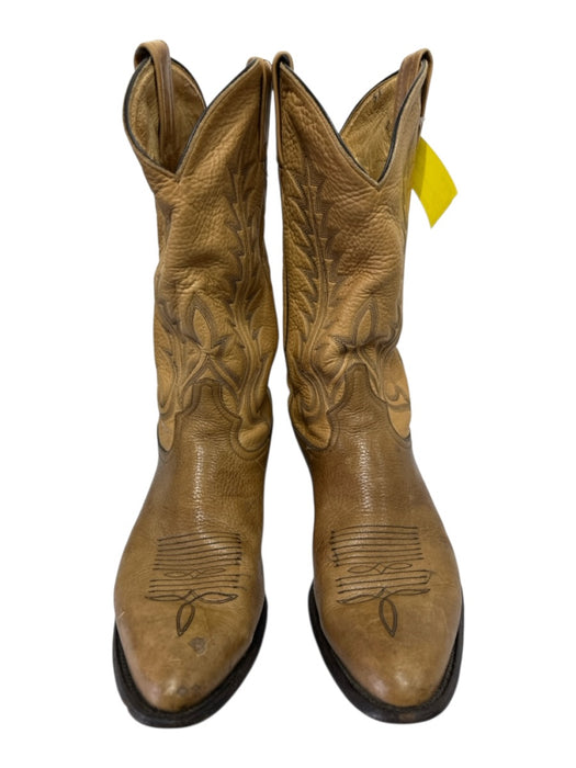 Tony Lama Shoe Size 10.5 Beige Leather Western Cowboy Men's Shoes Beige / 10.5