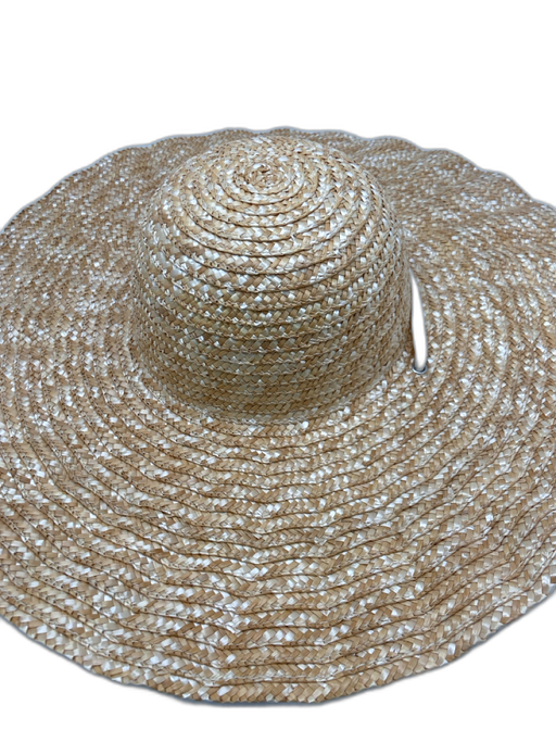 Lack of Color Beige & Cream Straw Woven Ribbon Detail Sun Hat Beige & Cream / S