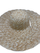 Lack of Color Beige & Cream Straw Woven Ribbon Detail Sun Hat Beige & Cream / S