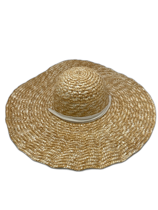 Lack of Color Beige & Cream Straw Woven Ribbon Detail Sun Hat Beige & Cream / S
