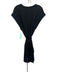 Vince Size L Black Cotton Cap Sleeve Tie Waist Shirt Mini Dress Black / L