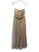 Ceremony by Joanna August Size 6 Beige & Gold Nylon Mesh Overlay Gown Beige & Gold / 6