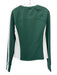 Fore All Size M Green & White Nylon Blend Ribbed Color Block Long Sleeve Top Green & White / M