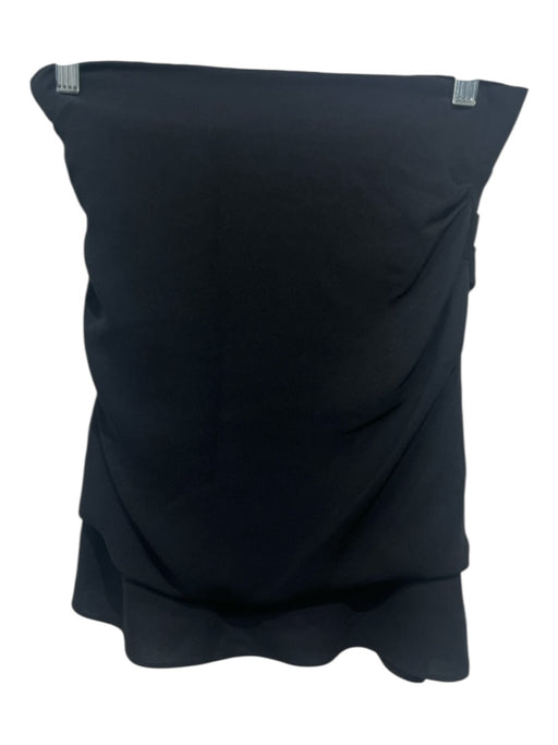 IRO Size 36 Black Triacetate Gathered Drape Pleat Detail Side Zip Mini Skirt Black / 36