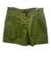 Staud Size XS Olive Green Nylon Drawstring Waist Pleated Front A line Shorts Olive Green / XS