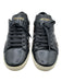 Saint Laurent Shoe Size 39 Black & Silver Leather Upper Stars Low Top Sneakers Black & Silver / 39