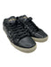 Saint Laurent Shoe Size 39 Black & Silver Leather Upper Stars Low Top Sneakers Black & Silver / 39