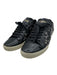 Saint Laurent Shoe Size 39 Black & Silver Leather Upper Stars Low Top Sneakers Black & Silver / 39