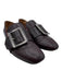 Bally Shoe Size 36 Plum Brown Leather Upper Silver Tone Buckle Slip On Loafers Plum Brown / 36