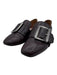 Bally Shoe Size 36 Plum Brown Leather Upper Silver Tone Buckle Slip On Loafers Plum Brown / 36
