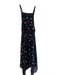 Rag & Bone Size SP Black, White & Pink Silk Blend High Square Neck Midi Dress Black, White & Pink / SP