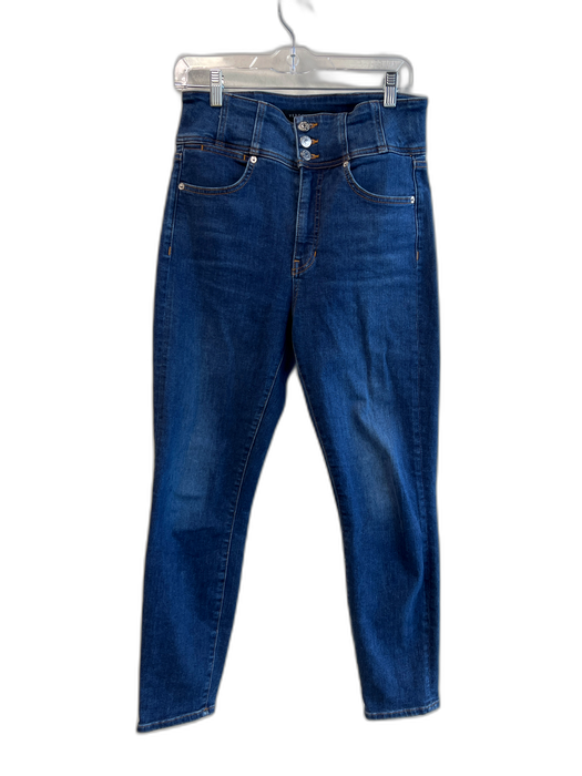 Veronica Beard Size 29 Dark Wash Cotton Blend High Rise Button Detail Jeans Dark Wash / 29