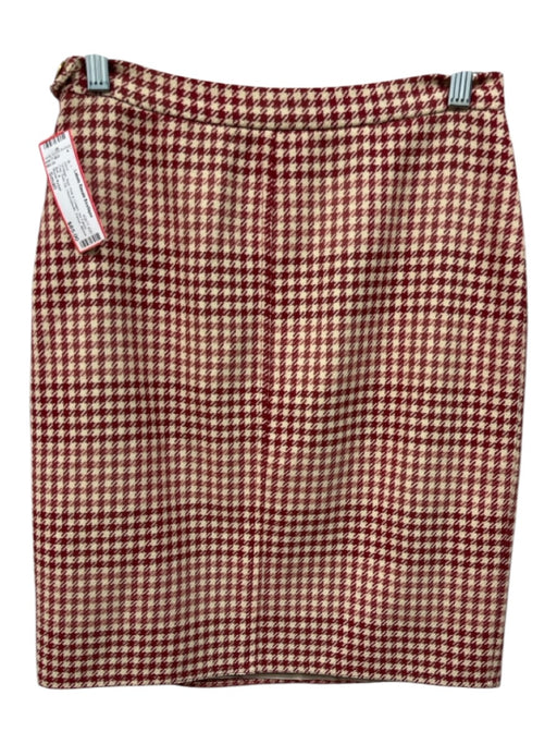 Sonia Rykiel Size Small Red, Pink & Cream No Fabric Tag Side Zip Pencil Skirt Red, Pink & Cream / Small