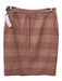 Sonia Rykiel Size Small Red, Pink & Cream No Fabric Tag Side Zip Pencil Skirt Red, Pink & Cream / Small