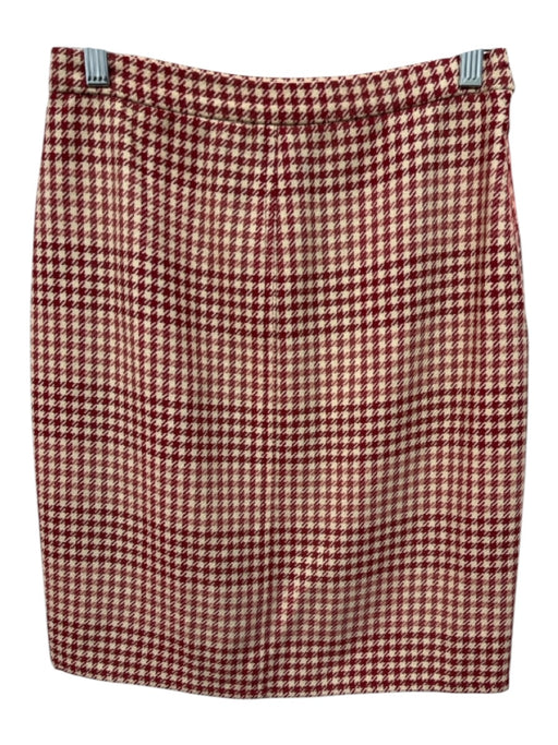 Sonia Rykiel Size Small Red, Pink & Cream No Fabric Tag Side Zip Pencil Skirt Red, Pink & Cream / Small