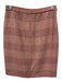 Sonia Rykiel Size Small Red, Pink & Cream No Fabric Tag Side Zip Pencil Skirt Red, Pink & Cream / Small