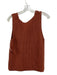 Vince Size S Rust Orange Cotton Ribbed Sleeveless V Neck Tank Sweater Rust Orange / S