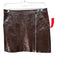 Theory Size 2 Brown Patent Leather Side Zip Snap Closure Fabric Block Mini Skirt Brown / 2