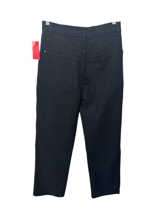 The Great Size 26 Black Cotton Denim 5 Pocket High Rise Straight Jeans Black / 26
