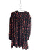 Free People Size XS Black & Burnt Orange Viscose Long Sleeve Floral Print Dress Black & Burnt Orange / XS