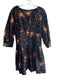 Farm Rio Size Medium Black & Multi Cotton All Over Print Button Down Dress Black & Multi / Medium