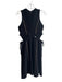 Self Portrait Size 6 Black Polyester Sleeveless Round Neck Side Cut Outs Dress Black / 6