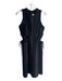 Self Portrait Size 6 Black Polyester Sleeveless Round Neck Side Cut Outs Dress Black / 6