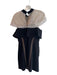 Self Portrait Size 6 Black & White Polyester Cap Sleeve Bow Detail Dress Black & White / 6