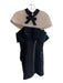 Self Portrait Size 6 Black & White Polyester Cap Sleeve Bow Detail Dress Black & White / 6