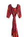 Farm Rio Size Small Red & mutli print Cotton Floral Wrap dress Half Lined Dress Red & mutli print / Small