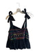Saloni Size 8 Black & Multi Polyester Blend Tie at Shoulders Embroidered Top Black & Multi / 8