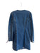 House of Harlow Size 8 Blue Denim Square Neck Snap buttons Long Sleeve Dress Blue / 8