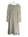 Jade Size Large Ivory Cotton Blend Eyelet 2 Piece Set Long Sleeve Maxi Dress Ivory / Large