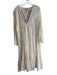 Jade Size Large Ivory Cotton Blend Eyelet 2 Piece Set Long Sleeve Maxi Dress Ivory / Large