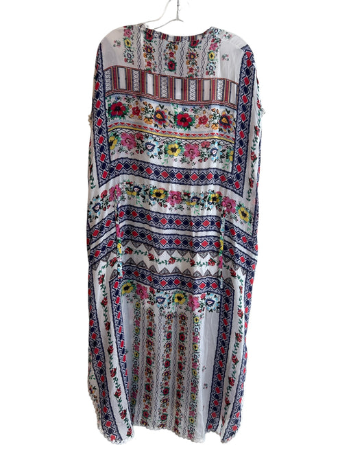 Johnny Was Size XS White, Blue & Multi Rayon Blend All Over Print Dress White, Blue & Multi / XS