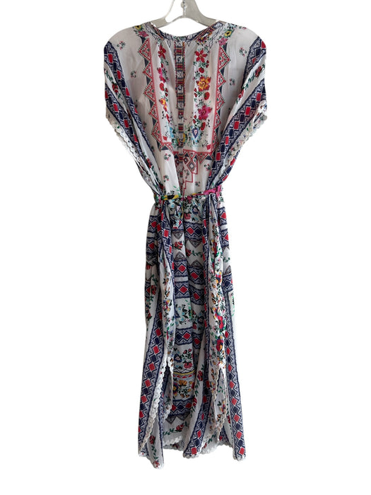 Johnny Was Size XS White, Blue & Multi Rayon Blend All Over Print Dress White, Blue & Multi / XS