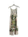 Farm Rio Size Medium Green, White & Multi Viscose Floral Print Lace Accent Dress Green, White & Multi / Medium