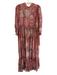 Free People Size S Pink & Multi Polyester Long Sleeve Floral Print Long Cardigan Pink & Multi / S